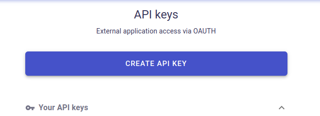 new API key